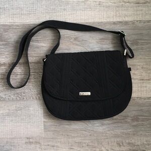 Vera Bradley Black Crossbody Bag with Adjustable Strap